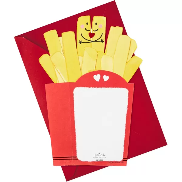 Hallmark Paper Wonder Romantic Pop Up Card Cute Fries for Husband Wife Boyfriend Girlfriend PartnerCute Fries