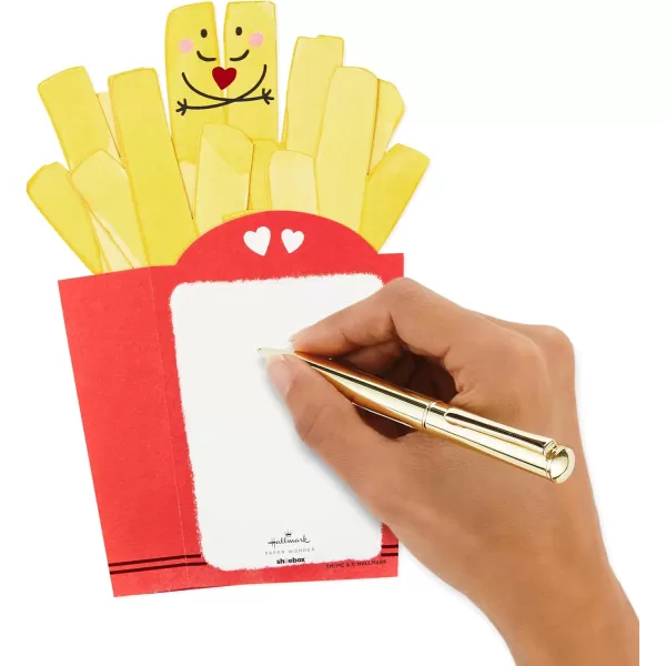 Hallmark Paper Wonder Romantic Pop Up Card Cute Fries for Husband Wife Boyfriend Girlfriend PartnerCute Fries