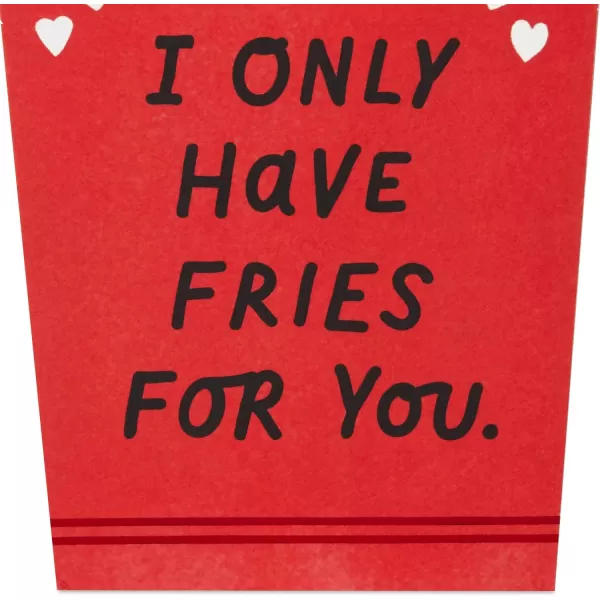 Hallmark Paper Wonder Romantic Pop Up Card Cute Fries for Husband Wife Boyfriend Girlfriend PartnerCute Fries