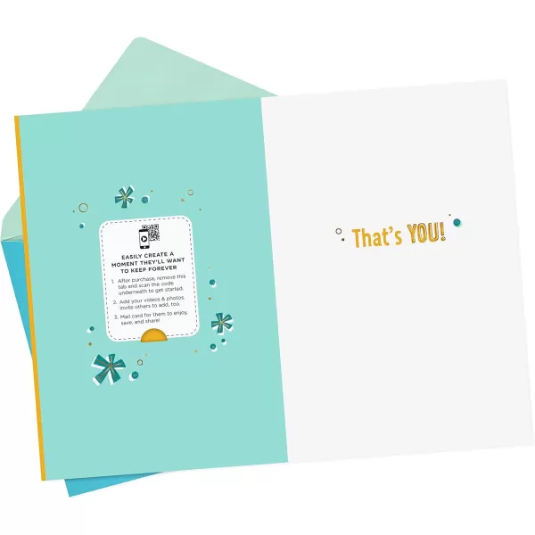 Hallmark Personalized Video Card for Birthday Graduation Nurse Appreciation Congratulations Thank You Admin Professional Day Amazing Record Your Own Video GreetingGold