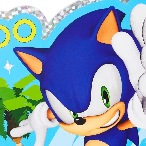 Hallmark SEGA Sonic the Hedgehog Birthday Card for Kids Teens Video Gamers