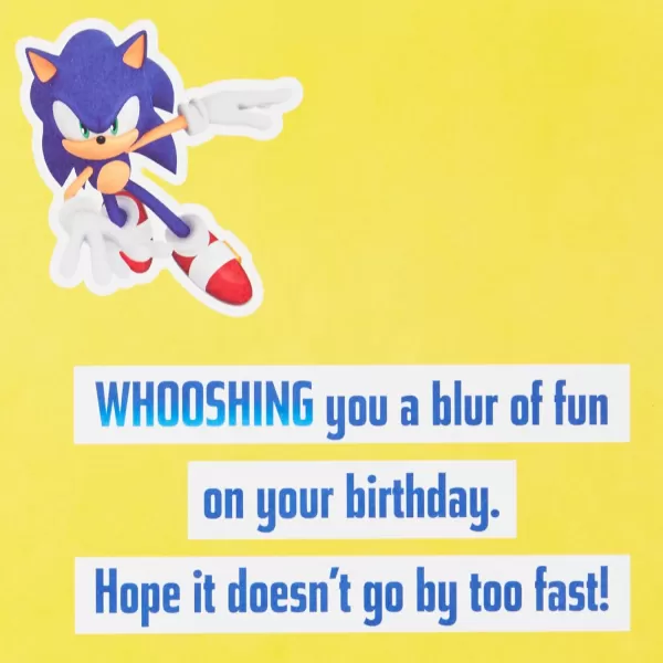 Hallmark SEGA Sonic the Hedgehog Birthday Card for Kids Teens Video Gamers