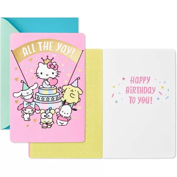 Hallmark Sanrio Hello Kitty Cute Birthday Cards 3 Cards with Envelopes