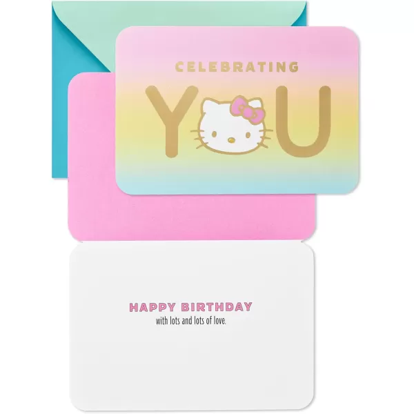 Hallmark Sanrio Hello Kitty Cute Birthday Cards 3 Cards with Envelopes