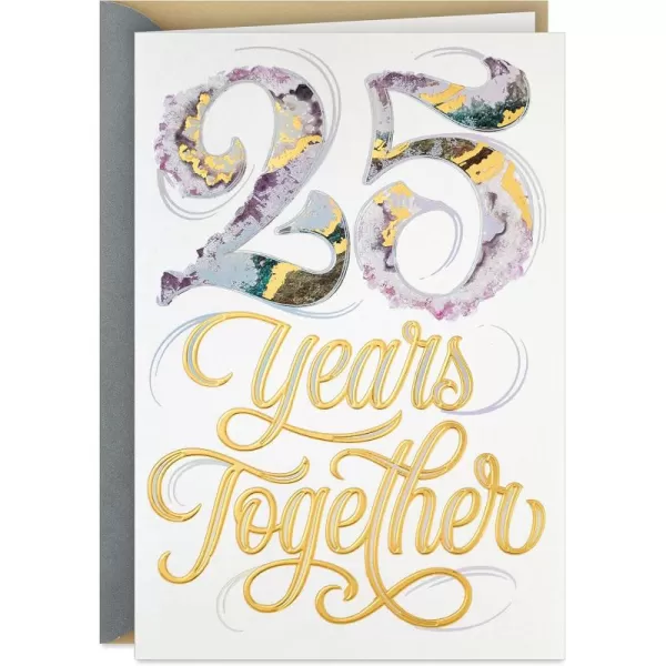 Hallmark 25th Anniversary Card for Couple Heres to You Two