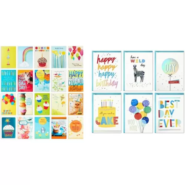 Hallmark Birthday Cards Assortment 20 Cards with Envelopes Refill Pack for Hallmark Card Organizer BoxCards Assortment  Cards Assortment  24 Cards