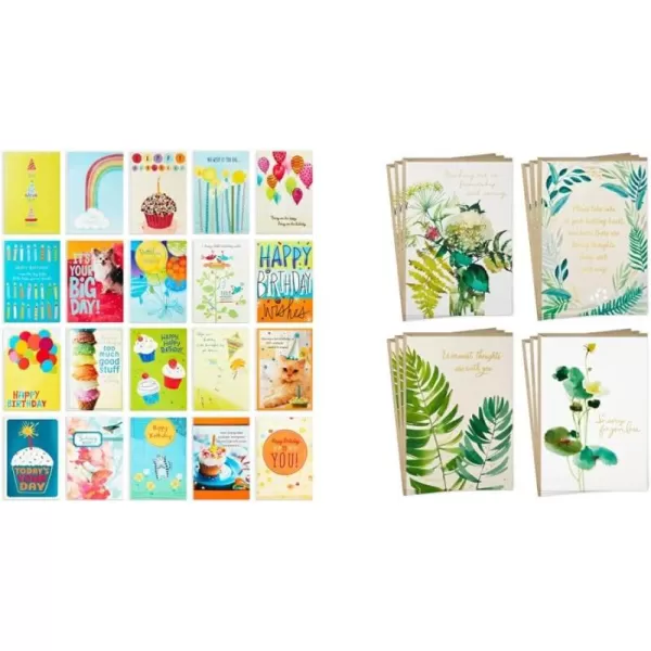 Hallmark Birthday Cards Assortment 20 Cards with Envelopes Refill Pack for Hallmark Card Organizer BoxCards Assortment  Sympathy Cards  5STZ1097