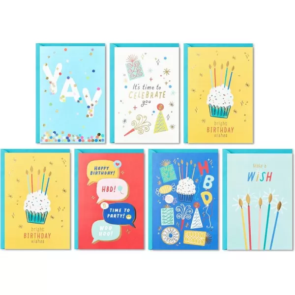 Hallmark Birthday Cards Assortment 36 Cards with Envelopes Bright Birthday WishesBright Birthday Wishes