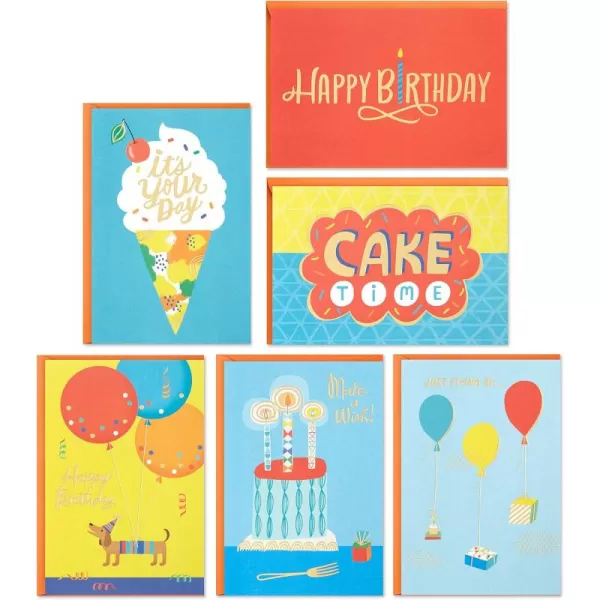 Hallmark Birthday Cards Assortment 36 Cards with Envelopes Bright Birthday WishesMulticolorAssorted