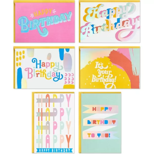 Hallmark Birthday Cards Assortment Happy Cake Day 48 Cards with EnvelopesPastels