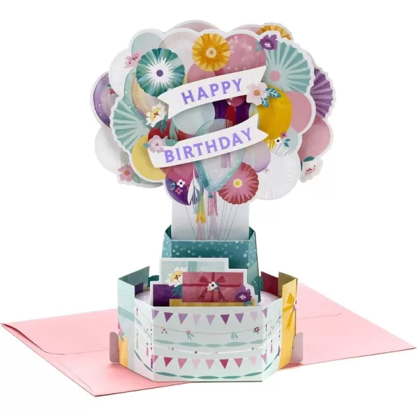 Hallmark Paper Wonder Birthday Pop Up Card Cupcake Balloons BouquetPop Up  Flower Balloons