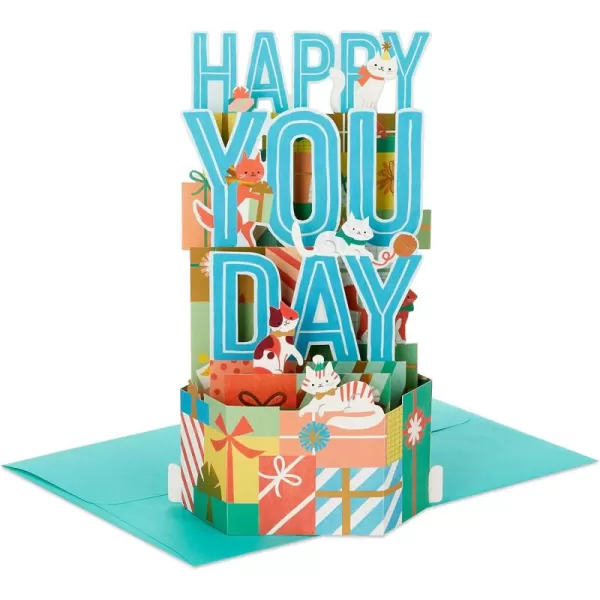 Hallmark Paper Wonder Birthday Pop Up Card Good VibesCats with Presents