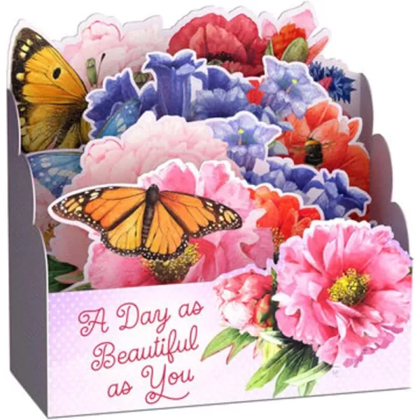 Hallmark Paper Wonder Pop Up Birthday Card for Women Flower GarlandButterfly and Flowers