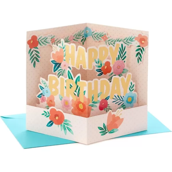 Hallmark Paper Wonder Pop Up Birthday Card for Women Flower GarlandFlower Garland