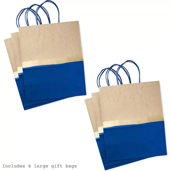 Hallmark 13quot Large Graduation Gift Bags 3 Bags Way to Go Woo Hoo Congrats for High School College Kindergarten 8th Grade and MoreLarge Blue Gift Bag Bundle