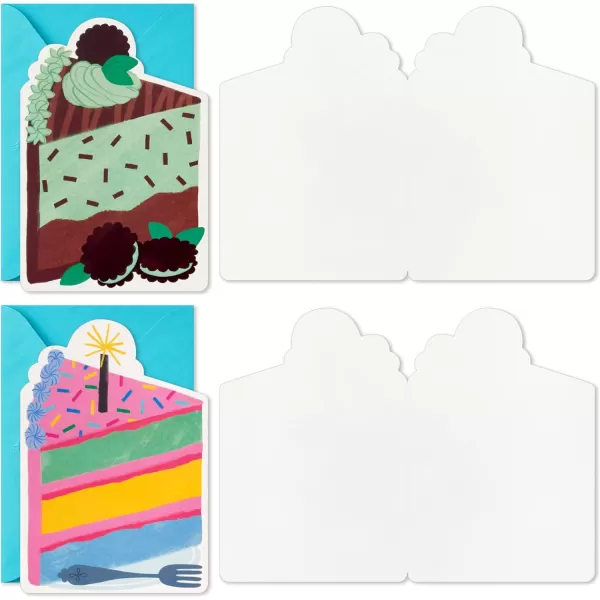 Hallmark Birthday Cake Card Assortment 16 Blank Cards with Envelopes 4 Designs for Kids Grandchildren Coworkers