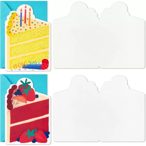 Hallmark Birthday Cake Card Assortment 16 Blank Cards with Envelopes 4 Designs for Kids Grandchildren Coworkers