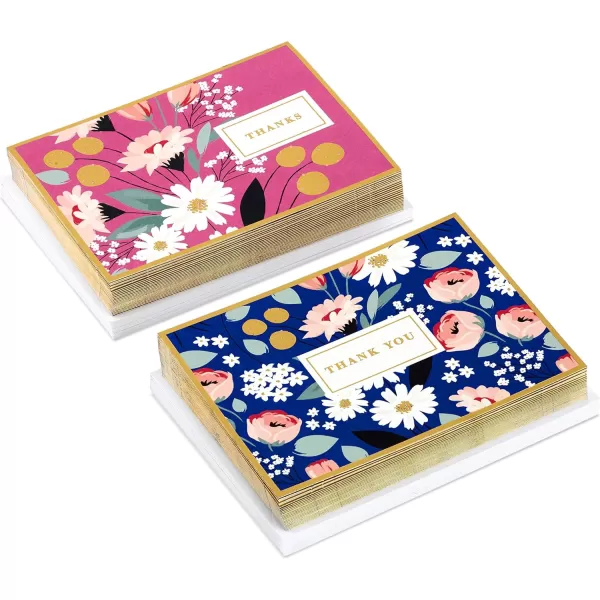 Hallmark Blank Cards Watercolor Designs 40 Cards with Envelopes Model Number 5WDN2068Folk Floral