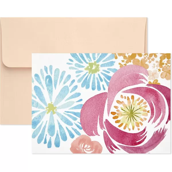 Hallmark Blank Cards Watercolor Designs 40 Cards with Envelopes Model Number 5WDN2068Watercolor Designs