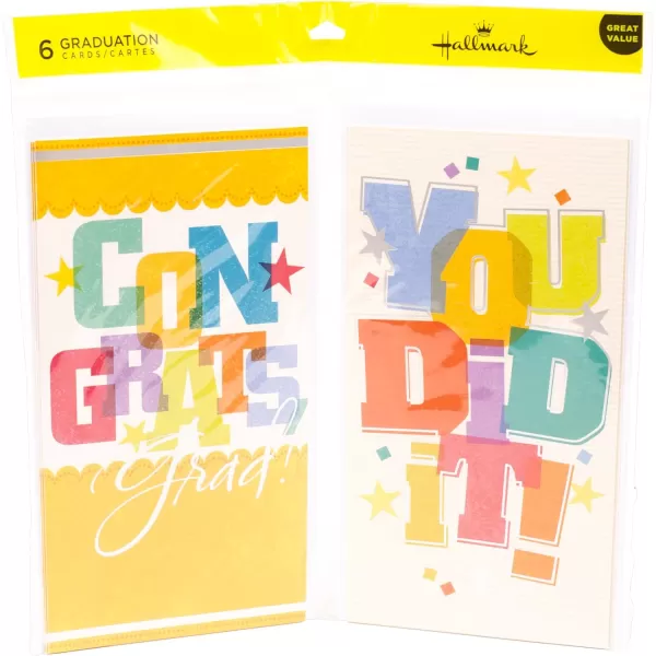 Hallmark Good Mail Graduation Cards Assortment Every New Adventure Pack of 3 Cards with Envelopes6 Cards2 Designs  Congrats