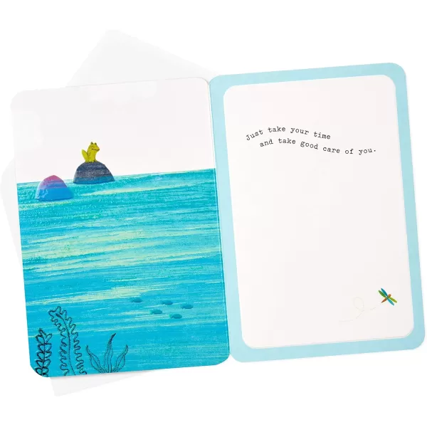 Hallmark Pack of 2 Get Well Soon Encouragement Cards Floating TurtleFloating Turtle