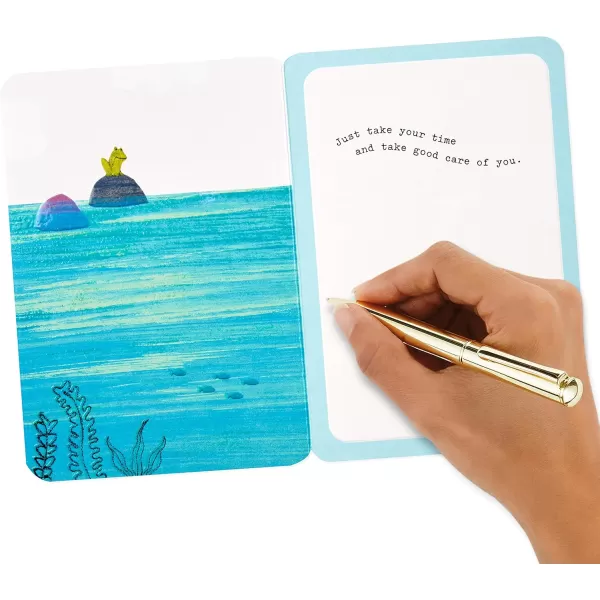 Hallmark Pack of 2 Get Well Soon Encouragement Cards Floating TurtleFloating Turtle