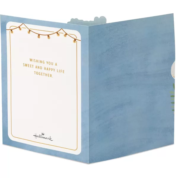 Hallmark Paper Wonder Pop Up Wedding Card Mr and MrsBlue