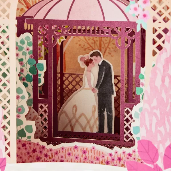 Hallmark Paper Wonder Pop Up Wedding Card Mr and MrsPink