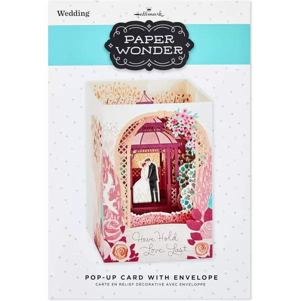 Hallmark Paper Wonder Pop Up Wedding Card Mr and MrsPink