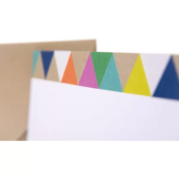 Hallmark SinglePanel Notecards Triangle Trim 50 Cards and EnvelopesTriangle Trim