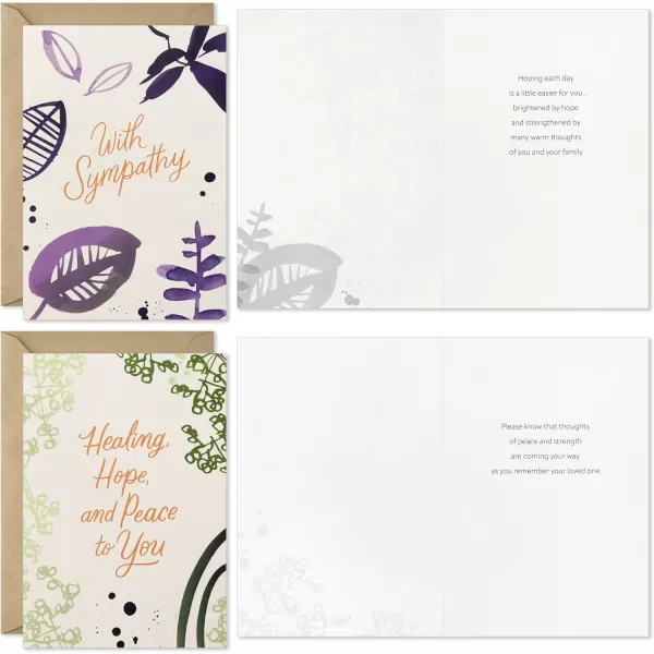 Hallmark Sympathy Card Assortment 16 Cards with Envelopes 4 Designs Minimalist Nature