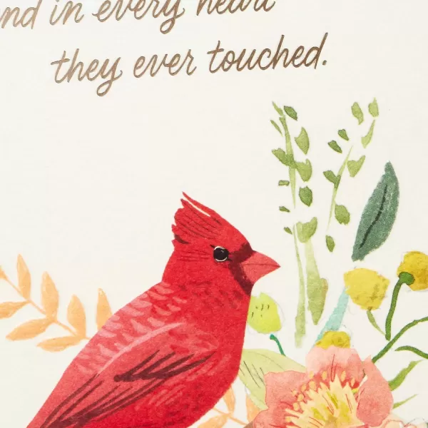 Hallmark Sympathy Card Gemstone FeatherLove Sees Us Through