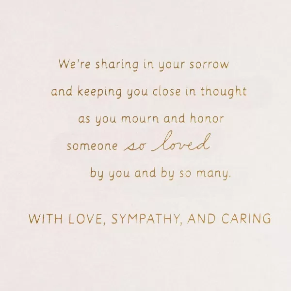 Hallmark Sympathy Card Thoughts Are With YouHolding You In Our Hearts