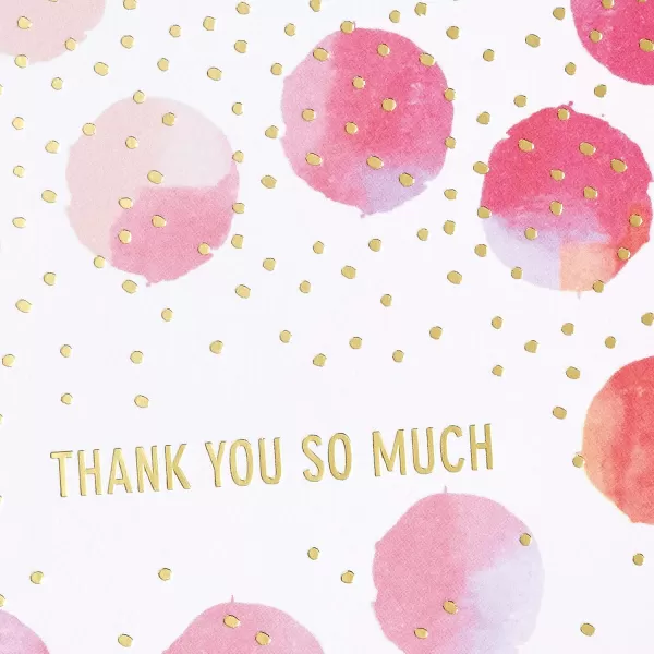 Hallmark Thank You Cards Assortment Pink and Gold Watercolor 40 Thank You Notes with Envelopes for Wedding Bridal Shower Baby Shower Business GraduationPink  Gold