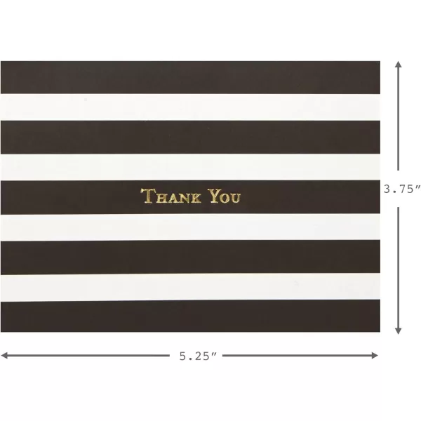 Hallmark Thank You Cards Striped 40 Blank Thank You Notes with Envelopes for Weddings Business Birthdays Showers All Occasion 5STZ5023Striped