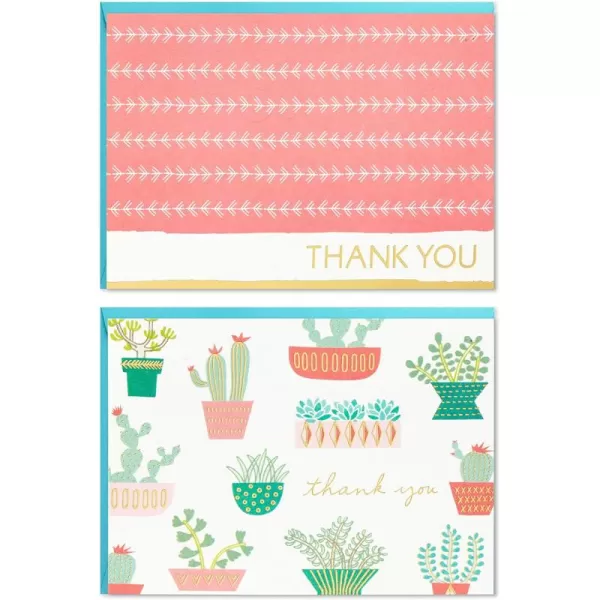 Hallmark Blank Cards Watercolor Designs 40 Cards with Envelopes Model Number 5WDN2068Cactus