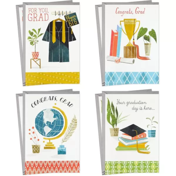 Hallmark Good Mail Graduation Cards Assortment Every New Adventure Pack of 3 Cards with EnvelopesCongrats Grad  8 Cards with Envelopes  4 Designs