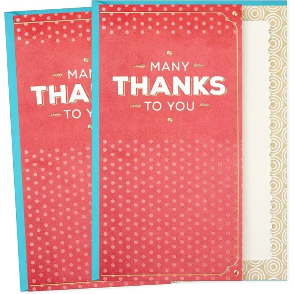 Hallmark Mahogany Religious Thank You Cards Pack of 2 Blessed for Nurses Day Administrative Professionals Day Clergy and MoreMany Thanks