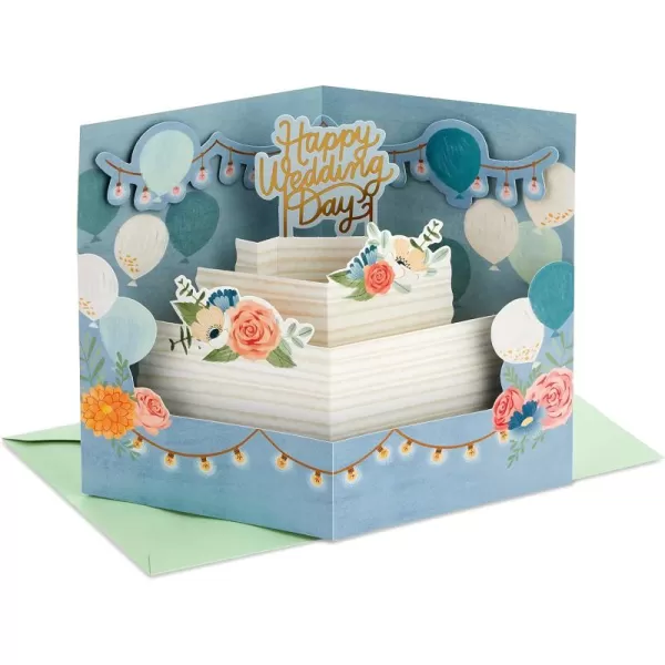 Hallmark Paper Wonder Pop Up Wedding Card Mr and MrsBlue