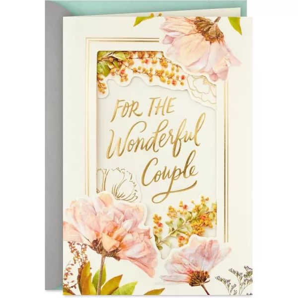 Hallmark Signature Wood Wedding Card Bridal Shower Card Engagement Card The Best is Yet to BeCream