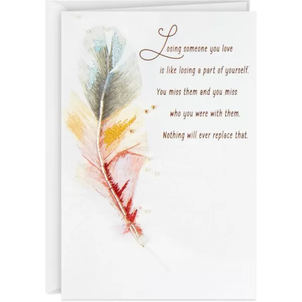 Hallmark Sympathy Card Gemstone FeatherLet There Be Memories