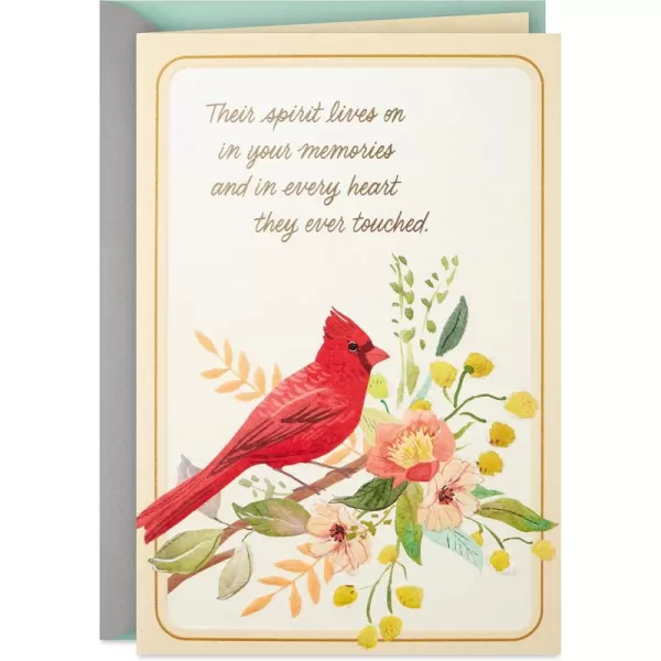 Hallmark Sympathy Card Gemstone FeatherLove Sees Us Through