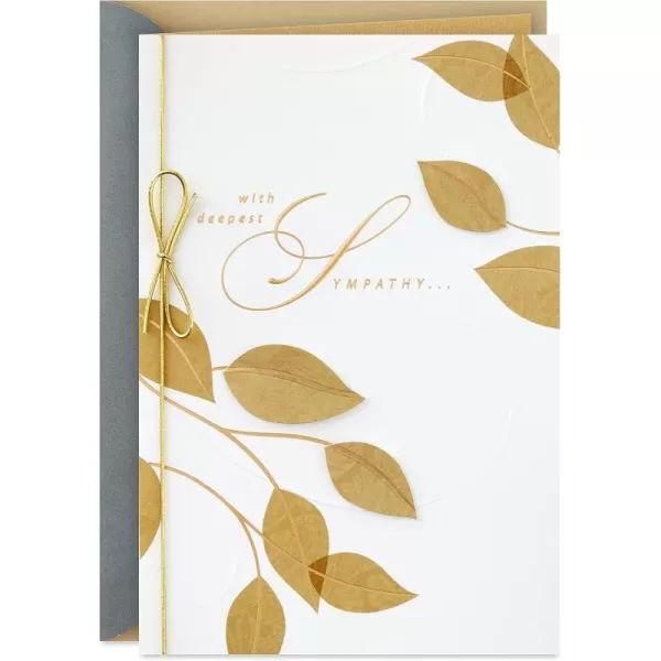 Hallmark Sympathy Card Remembered with LovePaisley Leaves