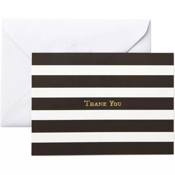 Hallmark Thank You Cards Striped 40 Blank Thank You Notes with Envelopes for Weddings Business Birthdays Showers All Occasion 5STZ5023Striped