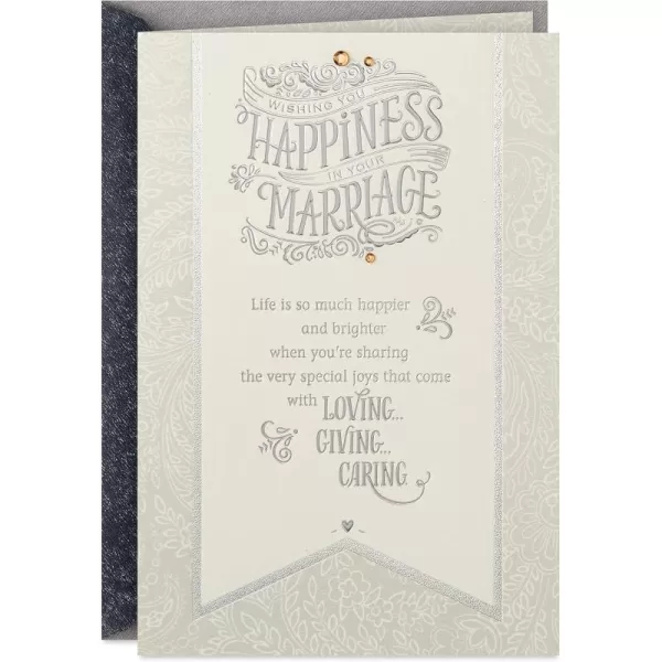 Hallmark Wedding Card Bridal Shower Card Engagement Card Champagne FlutesWishing You Happiness in Your Marriage