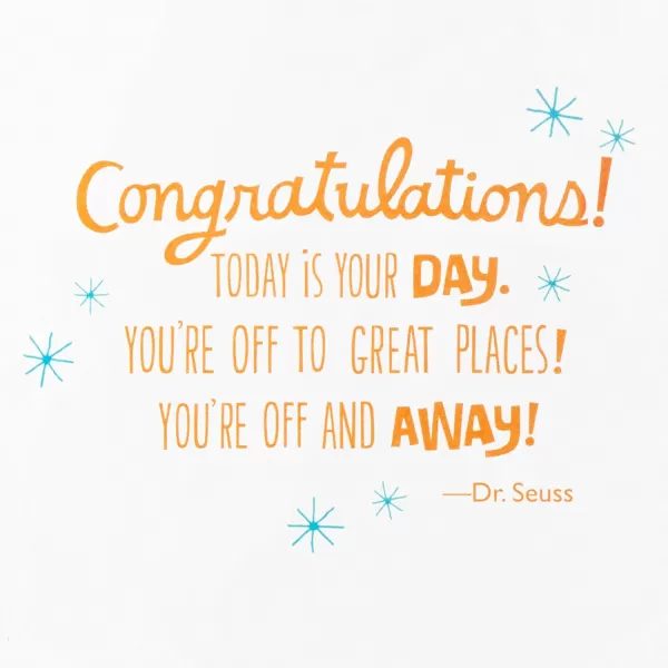 Hallmark Dr Seuss Graduation Card Money Holders or Gift Card Holders Oh the Places Youll Go 6 Cards with Envelopes for High School Kindergarten Middle School College and College GraduatesOh the Places Youll Go  6 Money Holder Cards