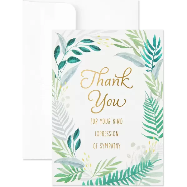 Hallmark Funeral Thank You Cards Assortment Watercolor Flowers 50 Thank You for Your Sympathy Cards with EnvelopesThank You Card Greeting Card  5STZ5093