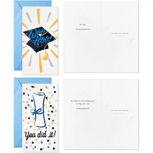 Hallmark Graduation Money Holders or Gift Card Holders Assortment with Envelopes You Did It 36 Cards and EnvelopesYou Did It  Grad Money Holder Assortment