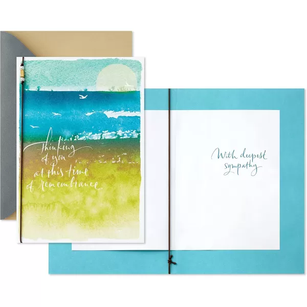 Hallmark Pack of 2 Sympathy Cards Seascape with BirdsSeascape with Birds