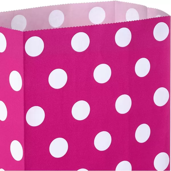 Hallmark Pink Party Favor and Wrapped Treat Bags Assorted Designs 30 Ct 10 Each of Chevron White Dots Solid for Baby Showers Bridal Showers Birthdays Care Packages and MorePink